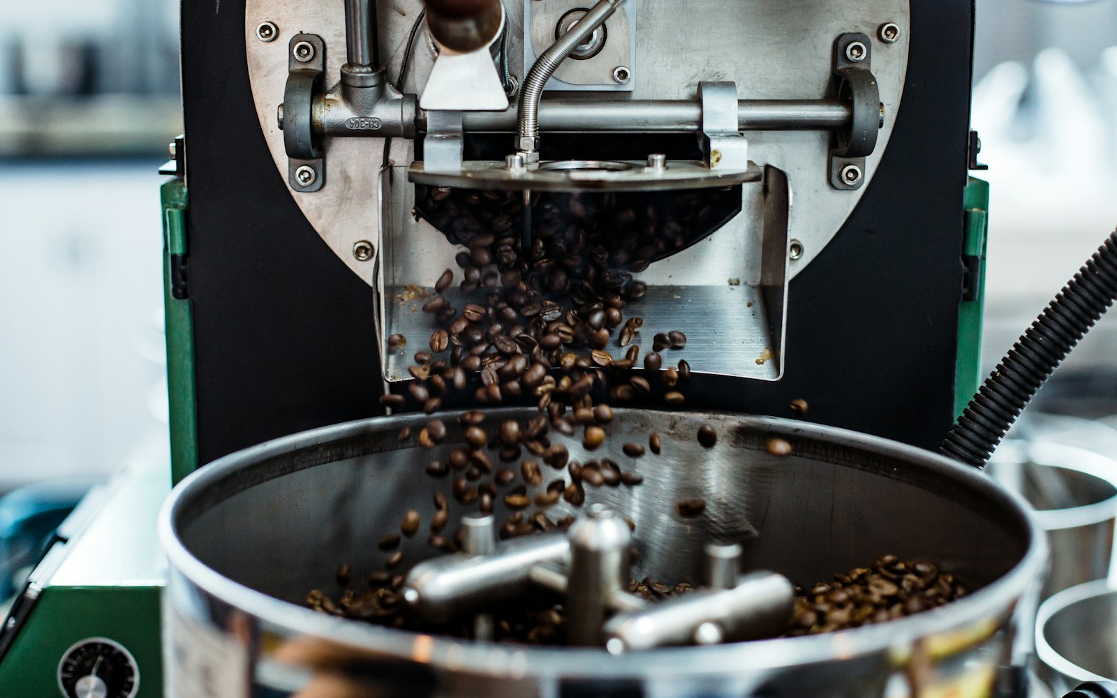 Time lapse photography of coffee beans grind